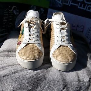 Michael kors straw weave poppy shoes